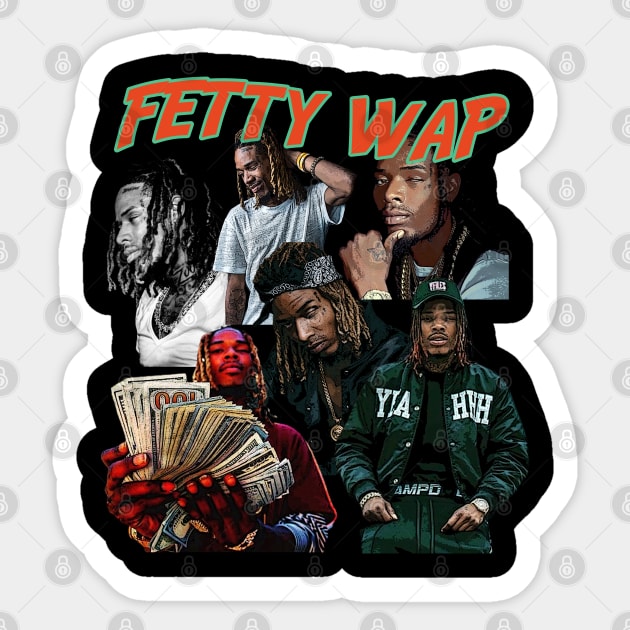 Fetty's Anthem Attire Channel the Vibe with Exclusive Singer Tees Sticker by Silly Picture